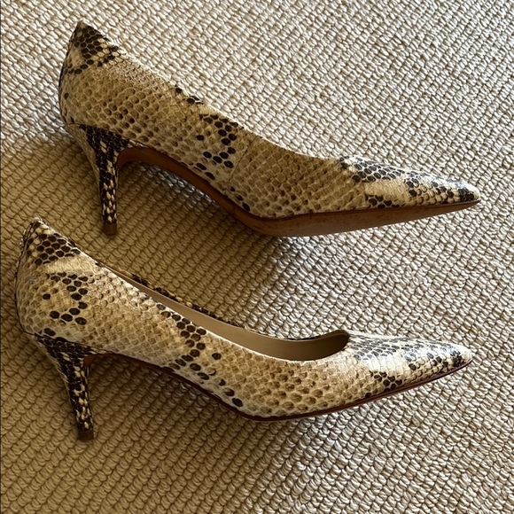 Coach Women's Snakeskin Pumps - Brown - Picture 3 of 4